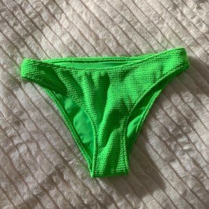 LA Hearts Neon Green Scrunch Bikini Bottom